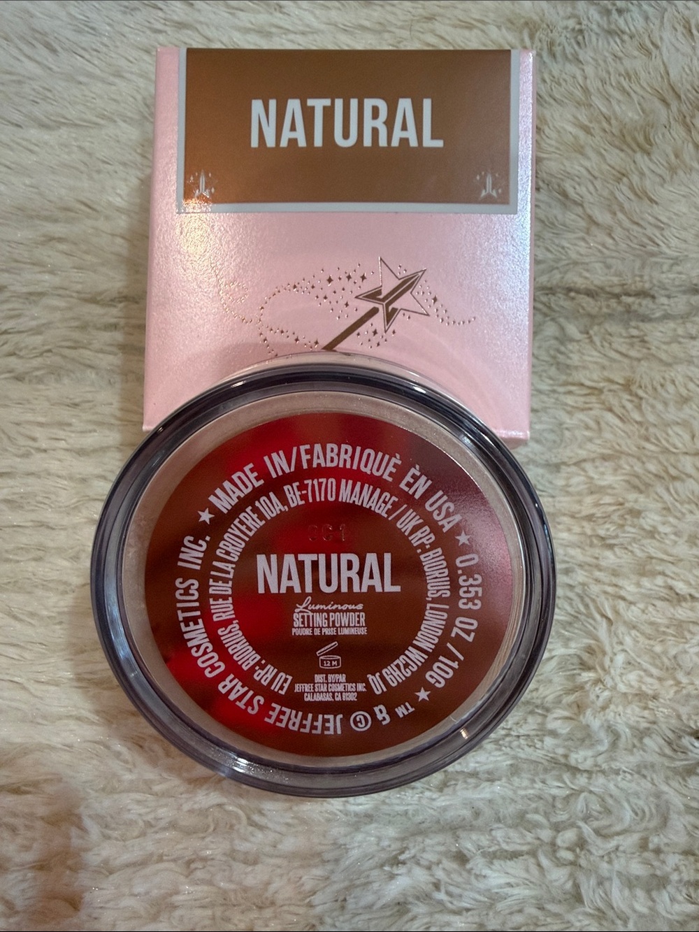 Jeffree Star Natural Luminous Setting Powder - Pink & Bronze Packaging
